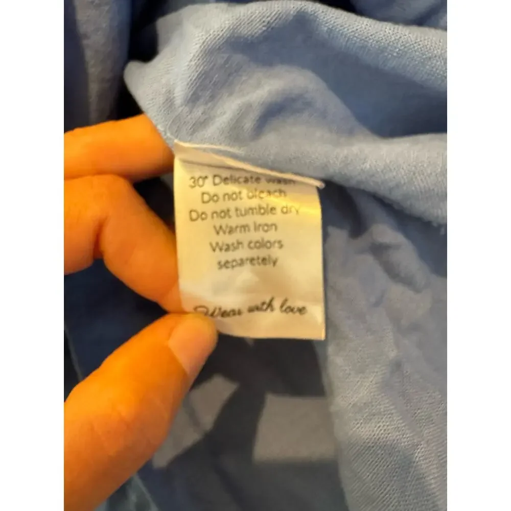 ELF Made by Hand Dress large Puff short sleeve mini dress 100% Linen ruched XXL - Picture 9 of 11